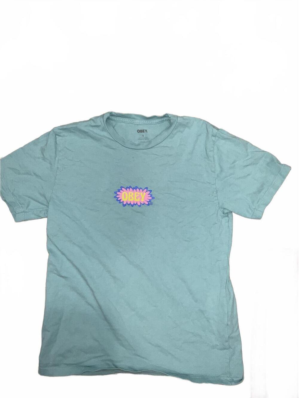 OBEY Mint Green Graphic Logo Short Sleeve T-Shirt
